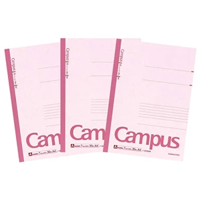 Afbeelding van Kokuyo Campus Notebook A4 formaat three books pack A opgerold Bruno 203AX3 door &quot;Kokuyo Co., Ltd.&quot;