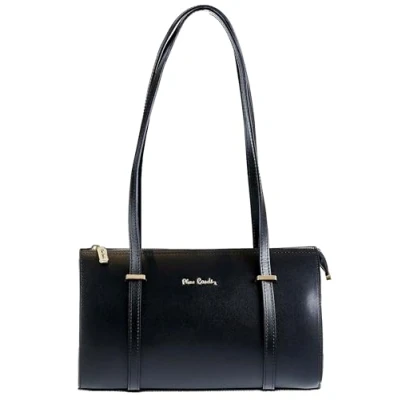 Afbeelding van Pierre Cardin dameshandtas, echt leer, groot, shopper, gemaakt in Italië, schoudertas, multifunctioneel, elegant, Zwart