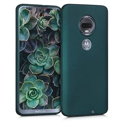Afbeelding van kwmobile telefoonhoesje compatibel met Motorola Moto G7 / Plus hoesje Zachte case voor smartphone Back cover in metallic petrol