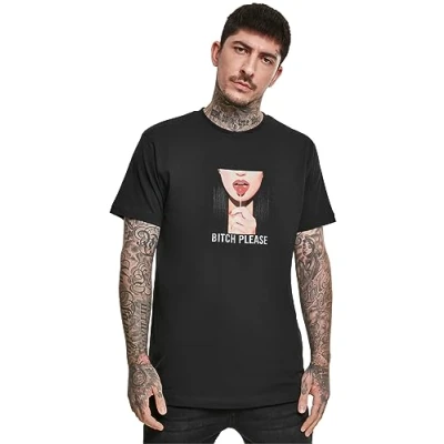 Afbeelding van Mister Tee Bitch Please Heren T shirt S Zwart
