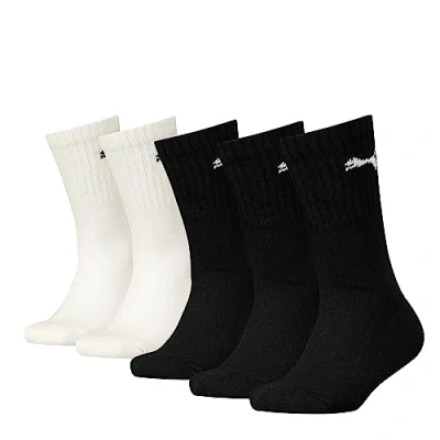 Afbeelding van PUMA Sport Kids&#039; Socks voor kinderen, uniseks, 5 stuks, zwart/wit, 27 30
