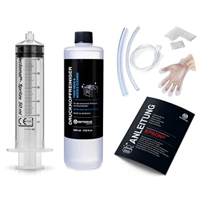 Afbeelding van Octopus nozzle cleaner, printkopreiniger die compatibel is met Epson printkoppen slangadapters (500 ml)