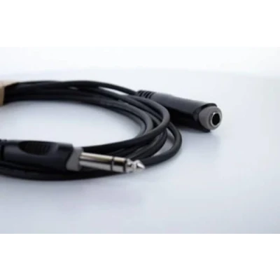 Afbeelding van Cordial 14826 Jackplug Audio Aansluitkabel [1x male 6,3 mm (stereo) 1x female (stereo)] 10 m Zwart PVC mantel, Verdraaid
