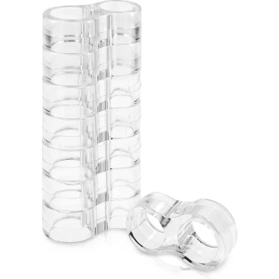 Afbeelding van Navaris deurklinkbuffer 8 stuks Transparante flexibele deurstopper Muurbeschermer om over deurhendel te schuiven Deurgreepbuffer zonder boren