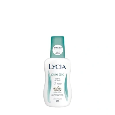 Afbeelding van Lycia Pure Talc Deodorant Vapo, ohne Alkohol, Wirksamkeit 48 Stunden, mit Mikroschwämmen Trockeneffekt, Duft von Talkum und Baumwollblüten, 75 ml
