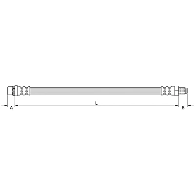 Afbeelding van METZGER 4110896 Remslang Vooras links, rechts 451mm