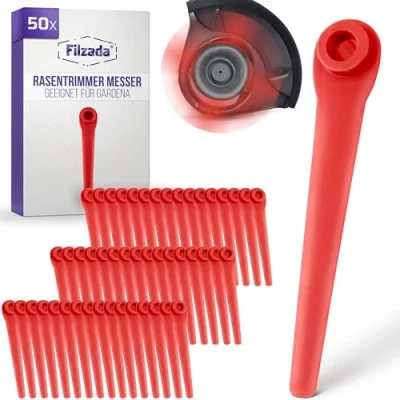 Afbeelding van Filzada ® 50 x grastrimmermessen, geschikt voor Gardena kantenscheider &amp; trimmer, reservemessen grastrimmers, grastrimmermessen