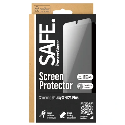 Afbeelding van Screenprotector Samsung Galaxy S24 Plus: PanzerGlass SAFE Ultra Wide Fit Refresh incl. applicator