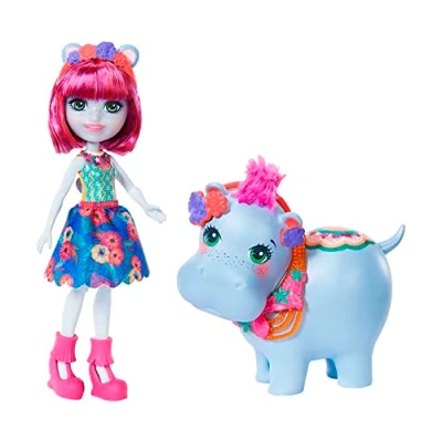 Afbeelding van Enchantimals Hedda Hippo Pop (15 Cm) &amp; Lake Animal Friend Figuur