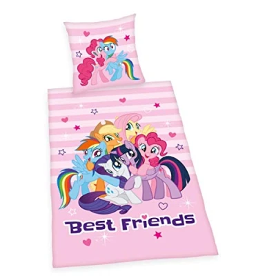 Afbeelding van Herding My Little Pony &quot;Best Friends&quot;, dekbedovertrek 80 x cm, 135 200 renforcé, met merkritssluiting