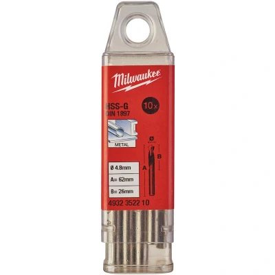 Afbeelding van Metaalboor Hss G Kort 4,8 X 62 Mm (10 Stuks)