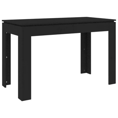 Afbeelding van Eettafel 120x60x76 cm bewerkt hout zwart