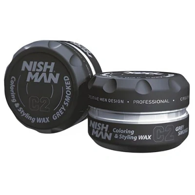 Afbeelding van NISHMAN C2 Coloring Colour Hair Styling Wax Grey Smoked 150 ml