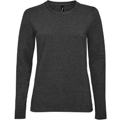 Afbeelding van SOLS Dames/dames Keizerlijk T Shirt Met Lange Mouwen (Muisgrijs) Maat XL