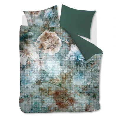 Afbeelding van Kardol Dekbedovertrek Erode Blauw Groen 200 x 200/220