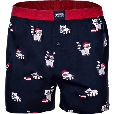 Afbeelding van Happy Shorts Christmas Boxershort, Heren, Maat: XL, Raccoon