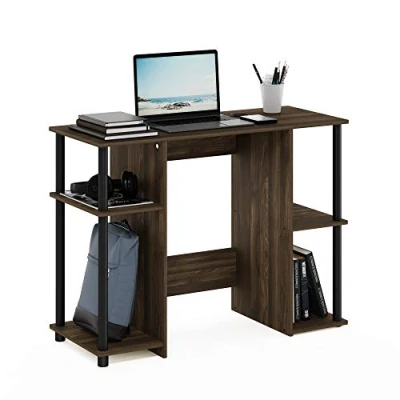 Afbeelding van Furinno JAYA Compact computerbureau, bureau, Columbia walnoot/zwart