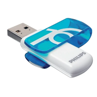 Afbeelding van USB stick 2.0 Philips Vivid Edition Ocean Blue 16GB