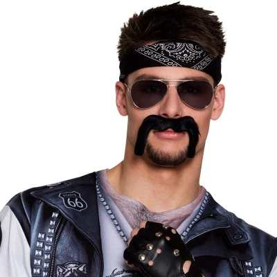 Afbeelding van Boland Snor Biker Volwassenen Mannen Punk en Aso