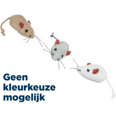 Afbeelding van Trixie pluche muizen assorti