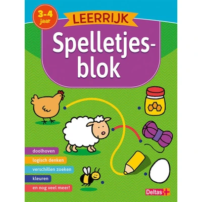 Afbeelding van Uitgeverij deltas leerrijk spelletjesblok 3 4 jaar