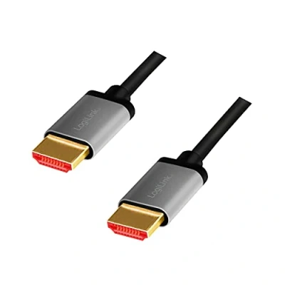 Afbeelding van LogiLink CHA0105 HDMI kabel 2 m Type A (Standaard) Zwart, Grijs