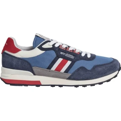 Afbeelding van Pepe Jeans Kingston Heritage Sneakers laag, Heren, Maat: 40, Navy Leer en textiel