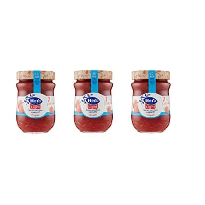 Afbeelding van 3x Hero Light Fragole Jam lichte broodbeleg aardbeien Italië 280 g
