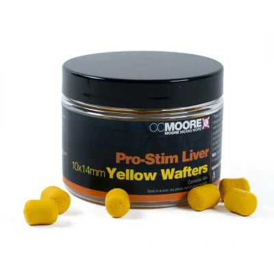 Afbeelding van CC Moore Pro Stim Liver Colour Dumbell Wafters Yellow (10x14mm) Hookbaits