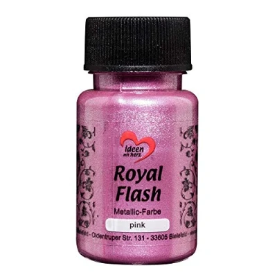 Afbeelding van Royal Flash, acrylverf, metallic, met fijnste glitterdeeltjes, 50 ml (lila/roze)