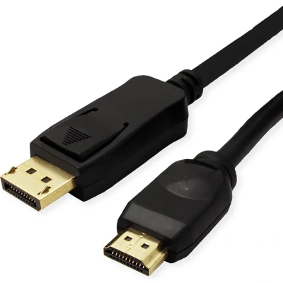 Afbeelding van VALUE DisplayPort Kabel DP UHDTV, M/M, zwart, 1 m