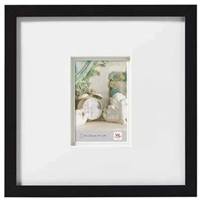 Afbeelding van walther design fotolijst zwart 30 x cm met dubbel passe partout Stockholm houten lijst EA333B