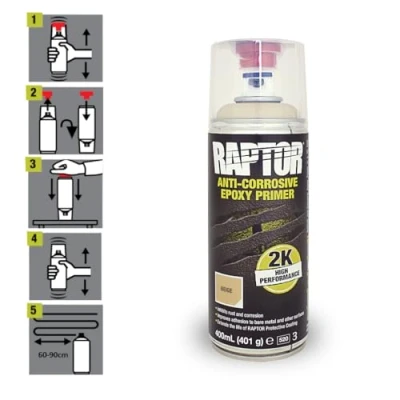 Afbeelding van Raptor Liner 2K Anti Roest Epoxy Primer spuitbus