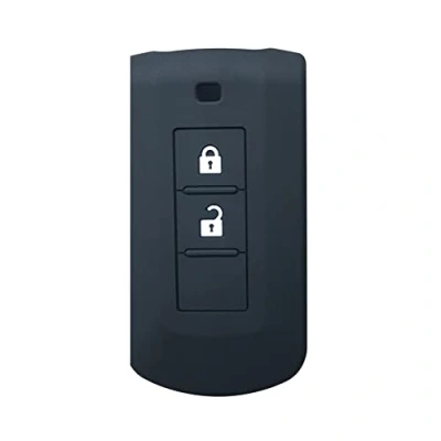 Afbeelding van OTMIK Siliconen autosleutelhoes geschikt voor Mitsubishi L200 Xpander ASX Outlander Mirage Eclipse Cross Pajero Sport Lancer Key Shell accessoires (zwart)