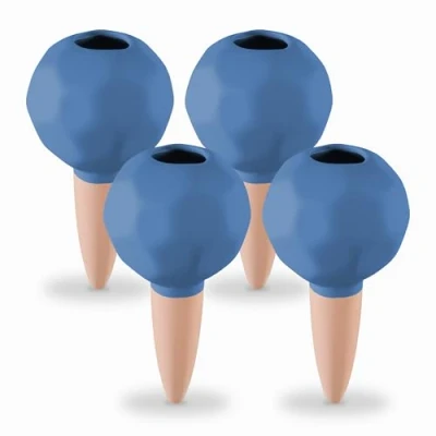 Afbeelding van Relaxdays waterdruppelaar keramiek set van 4 voor 60 ml water planten watergever