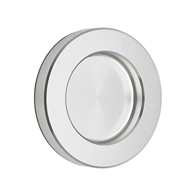 Afbeelding van Schuifdeurgreep TEYO inox look Ø 70 x 10 mm zelfklevend (3M VHB) Meubelgreep schaalgreep voor glazen deuren &amp; kamerdeuren Handgreepschaal om op te kleven Glasdeurgreep van SOTECH