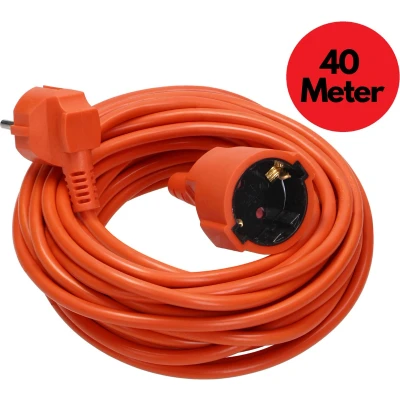 Afbeelding van Verlengsnoer 40 meter Verlengkabel buiten voor max. 3680 Watt IP20 3 x 1,0 mm² Oranje