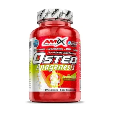 Afbeelding van AMIX Voedingssupplement Osteo Anagenesis in het formaat van 120 capsules Hoog gehalte aan glucosamine en chondroïtine Helpt je gewrichten te beschermen