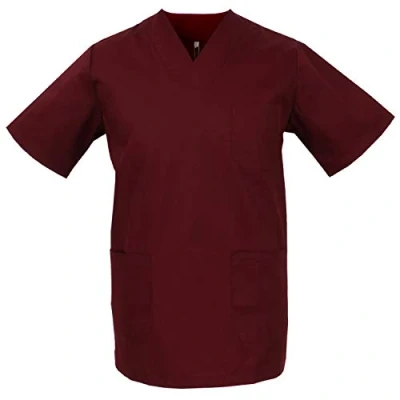 Afbeelding van MISEMIYA Kasack Unisex arts verpleegkundige uniform werkreiniging esthetische tandarts diergeneeskunde horeca Ref.817, Granaat, 4XL