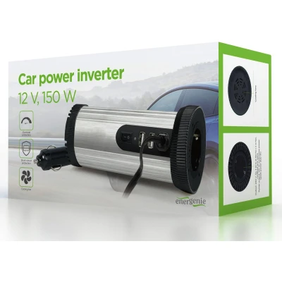 Afbeelding van Spanningsomvormer Energenie 150W (12V naar 230V, 2x USB A)