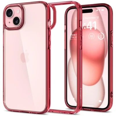 Afbeelding van Spigen Ultra Hybrid hoesje voor iPhone 15 Plus Rood
