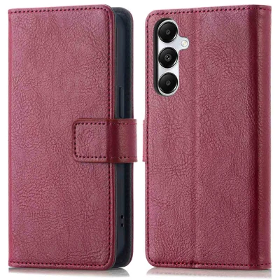 Afbeelding van Samsung Galaxy A56 Hoesje Kunstleder imoshion Bookcase Donkerrood Telefoonhoesje