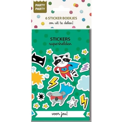 Afbeelding van Party 6 Sticker boekjes Superhelden (Paperback)