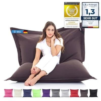 Afbeelding van Original LAZY BAG zitzak XXL 400L Reuze katoenen 180x140cm (Katoen, Zwart)