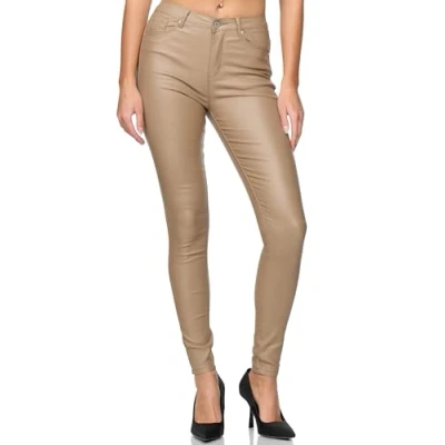 Afbeelding van Elara Kunstleder HOSE Broek, Dames, Maat: 46, Braun