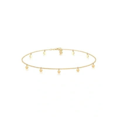 Afbeelding van Elli Dames Choker Geo Cirkel Basis Mat Munt in 925 Sterling Zilver