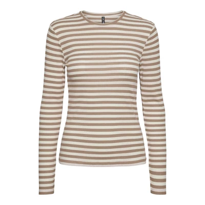Afbeelding van Pieces Pcruka Longsleeve, Dames, Maat: XS, Silver mink