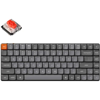 Afbeelding van Keychron K3 Max QMK/VIA Draadloos Mechanisch Toetsenbord, 75% Lay out Programmeerbaar, RGB LED, Gateron Red Switch Hot Swap, Aluminium Frame Bluetooth/USB C Gaming toetsenbord voor Mac Windows Linux