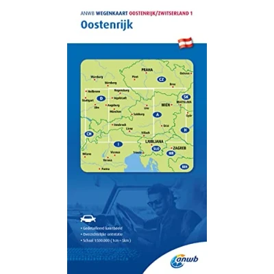 Afbeelding van ANWB wegenkaart ANWB*Wegenkaart Oostenrijk/Zwitserland 1. Oostenrijk