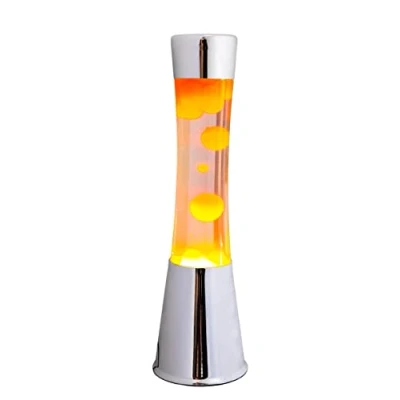 Afbeelding van Lavalamp Zilver Met Oranje Lava van Fisura